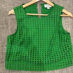 Kate Spade New York x Target - Women's Eyelet sleeveless top - Green Small